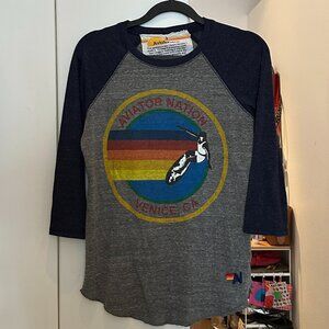 Aviator Nation Venice CA Baseball Tee Size Small
